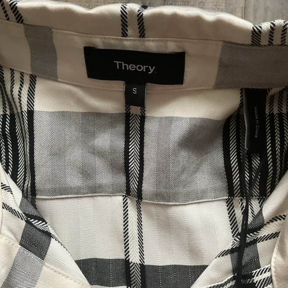 Theory Classic Menswear Plaid Shirt NWT size Small - Picture 3 of 5